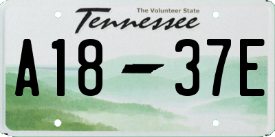 TN license plate A1837E