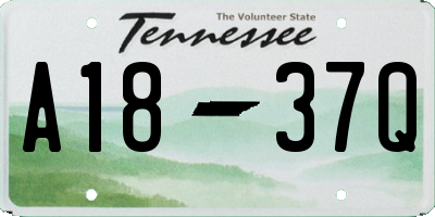 TN license plate A1837Q