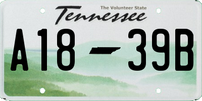 TN license plate A1839B