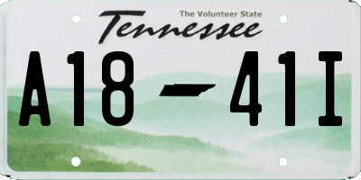 TN license plate A1841I