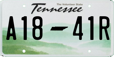 TN license plate A1841R
