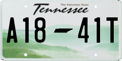 TN license plate A1841T