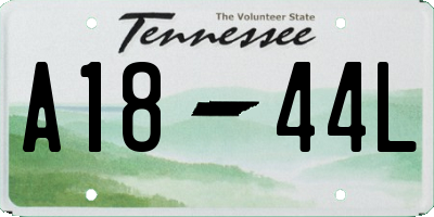 TN license plate A1844L