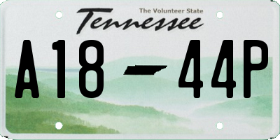 TN license plate A1844P