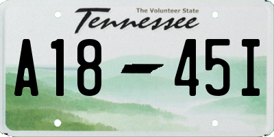 TN license plate A1845I