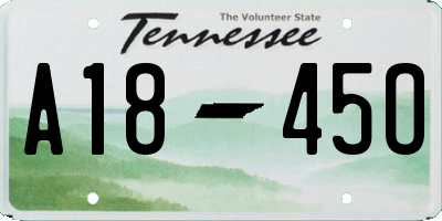 TN license plate A1845O