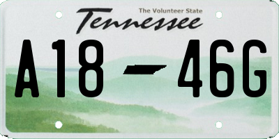 TN license plate A1846G