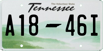 TN license plate A1846I