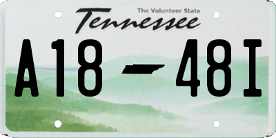 TN license plate A1848I