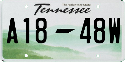 TN license plate A1848W