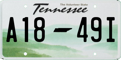 TN license plate A1849I