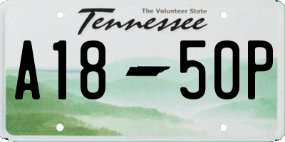 TN license plate A1850P