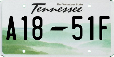 TN license plate A1851F