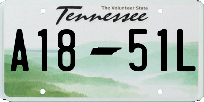 TN license plate A1851L