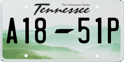 TN license plate A1851P