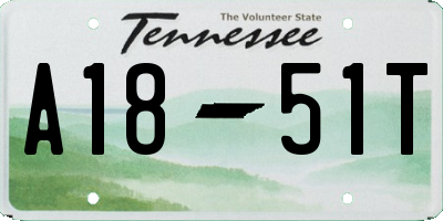TN license plate A1851T