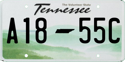 TN license plate A1855C