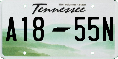 TN license plate A1855N