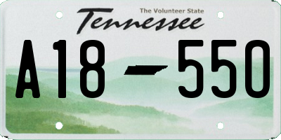 TN license plate A1855O