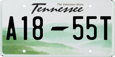 TN license plate A1855T