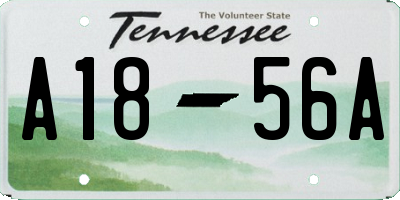 TN license plate A1856A
