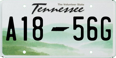 TN license plate A1856G