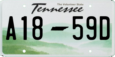 TN license plate A1859D