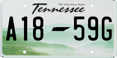 TN license plate A1859G