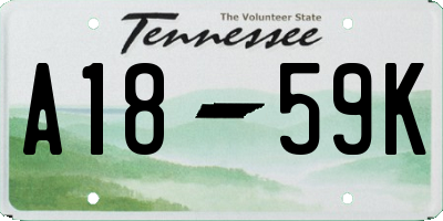 TN license plate A1859K