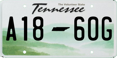 TN license plate A1860G