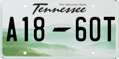 TN license plate A1860T