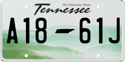 TN license plate A1861J