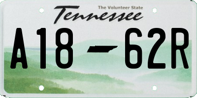 TN license plate A1862R