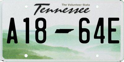 TN license plate A1864E