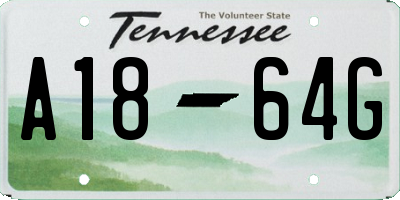 TN license plate A1864G