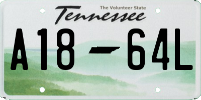 TN license plate A1864L