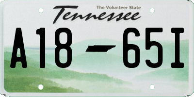 TN license plate A1865I