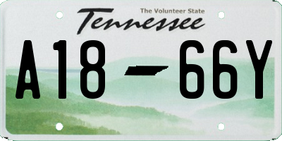 TN license plate A1866Y
