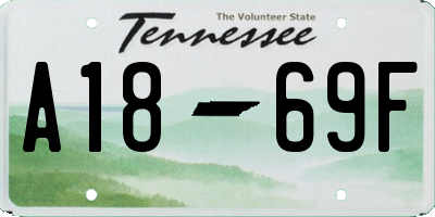 TN license plate A1869F