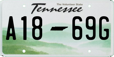 TN license plate A1869G