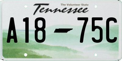 TN license plate A1875C