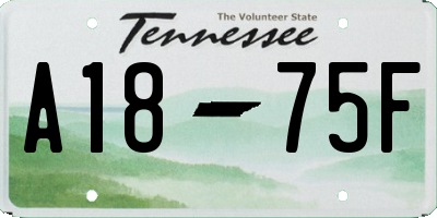 TN license plate A1875F