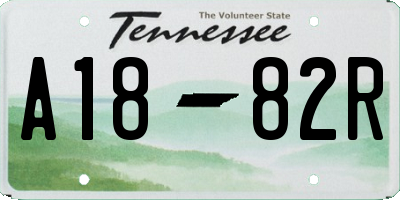 TN license plate A1882R