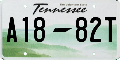 TN license plate A1882T