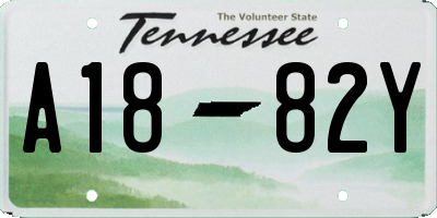 TN license plate A1882Y
