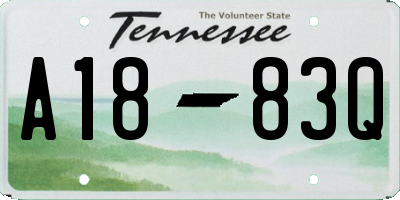 TN license plate A1883Q