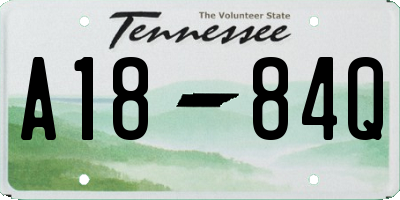TN license plate A1884Q