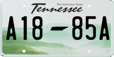 TN license plate A1885A