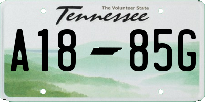 TN license plate A1885G