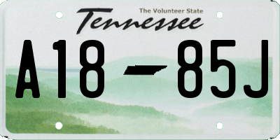 TN license plate A1885J